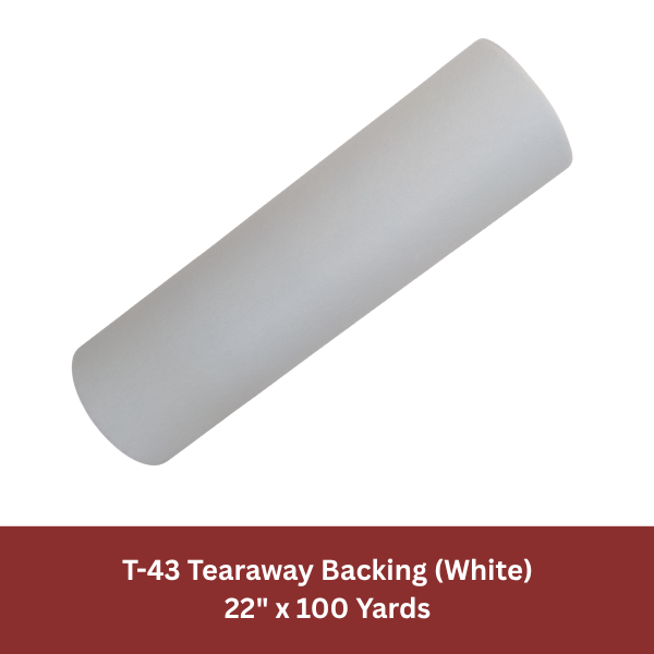 T-43 Tearaway Stabilizer White - Industrial Size