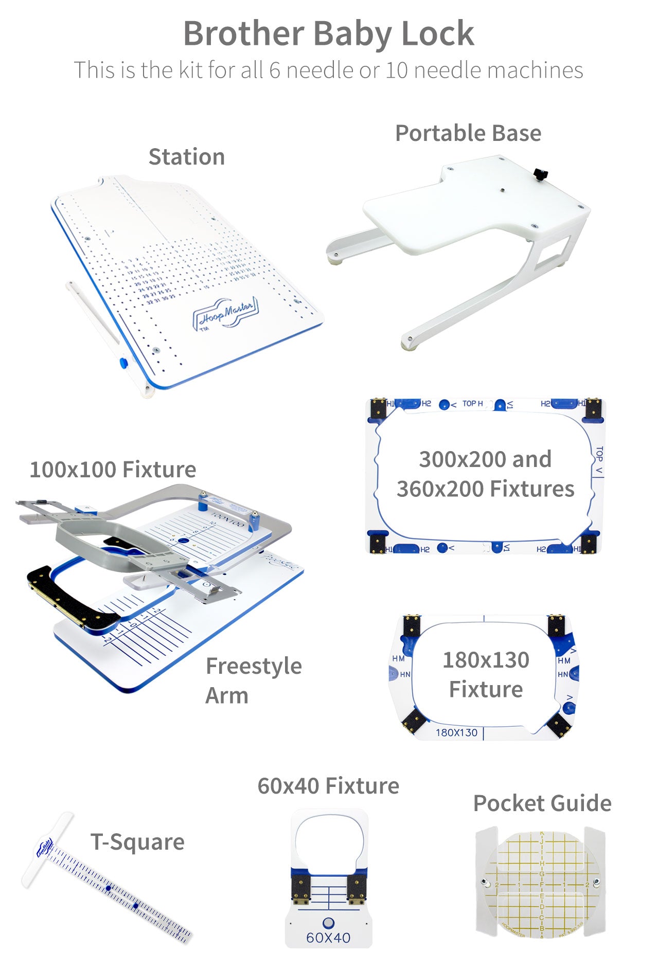 Hoopmaster Complete Kit -Brother/Babylock 6 & 10 Needle Machines