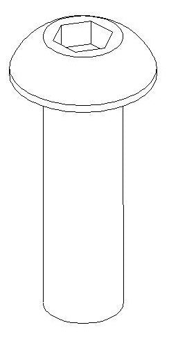 011163-10 SCREW, BUTTON HEAD CAP, M5 x .8 x1