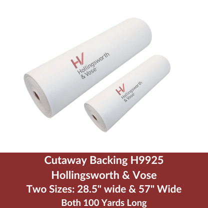 Cutaway Backing, White