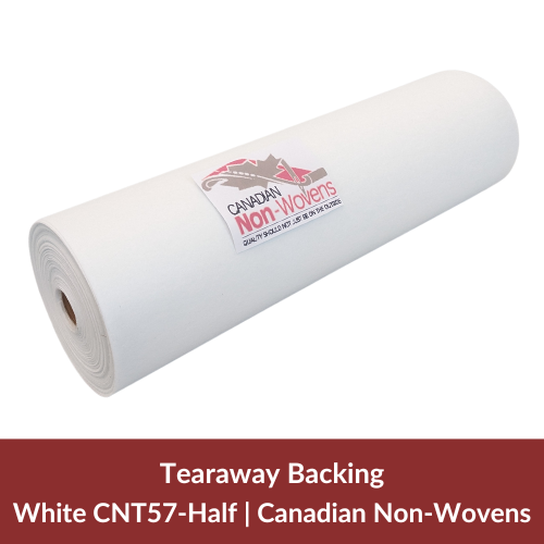 Tearaway Backing, White CNT57-HALF