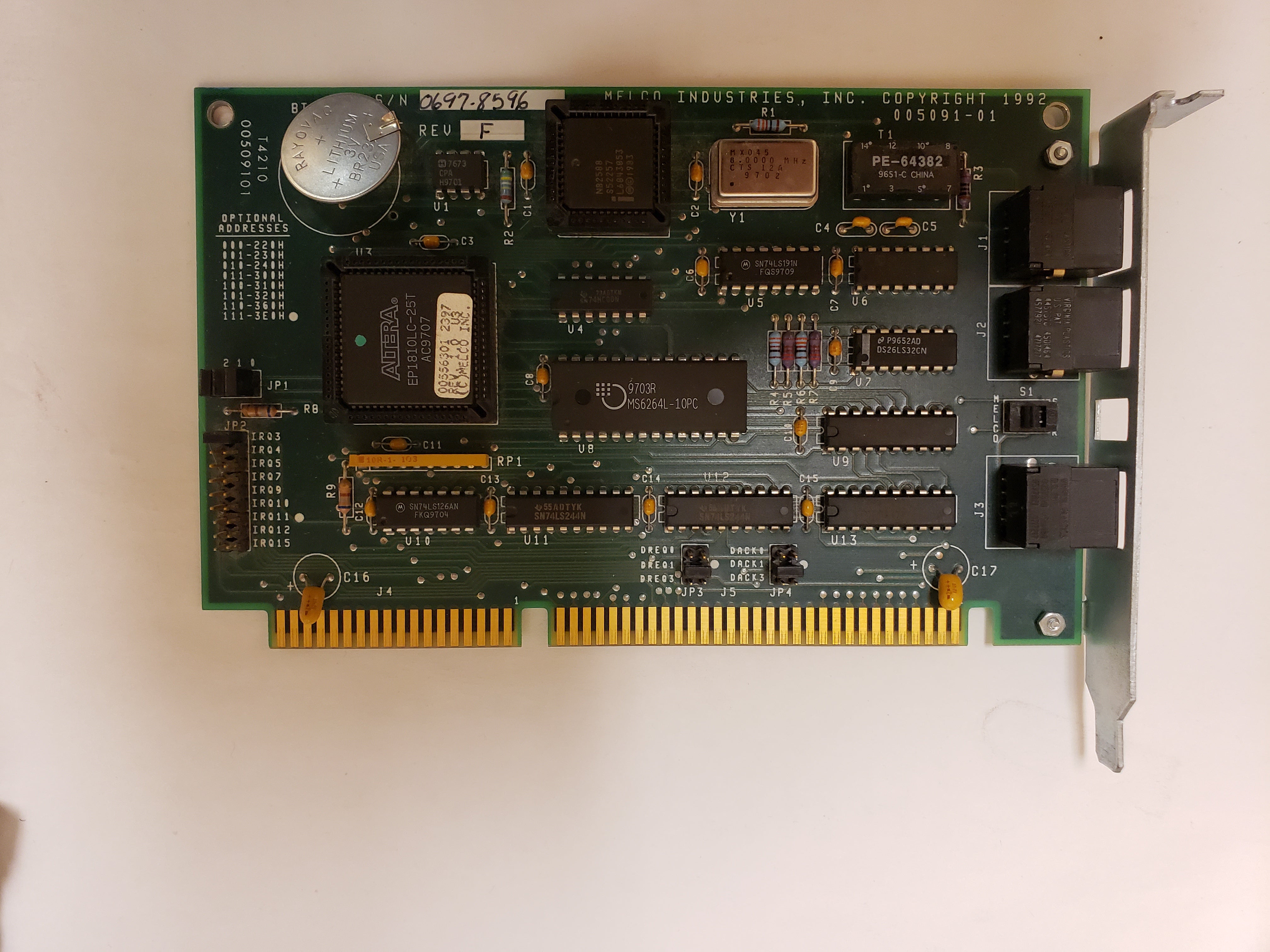 Melco Card Cod 005991-01 Melco Starlan ISA Network Card – Embroidery Systems